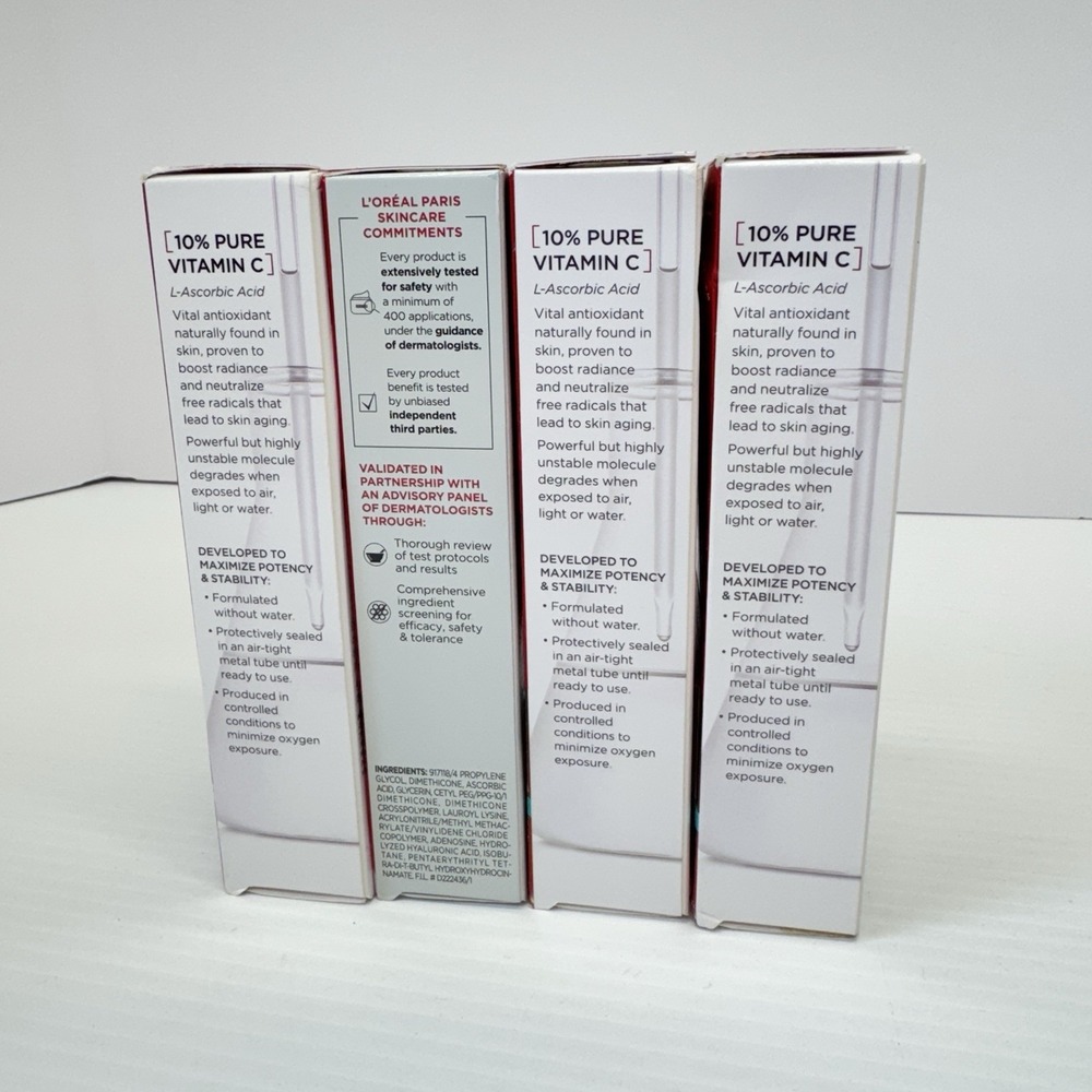 4X L'Oreal REVITALIFT Derm Intensives 10% Pure Vitamin C Concentrate 1 FL OZ EA - Picture 4 of 5